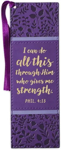 Miniatura 9 de Christian Art Gifts - Marcapáginas premium de piel sintética vegana con escritura bíblica para mujeres: Cuando ella habla - Proverbios 31:26, Marrón