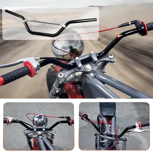Miniatura 7 de JRL manubrio mediano de 7/8 de pulgada para cuatriciclo, motocicleta de cross y motocicleta todoterreno
