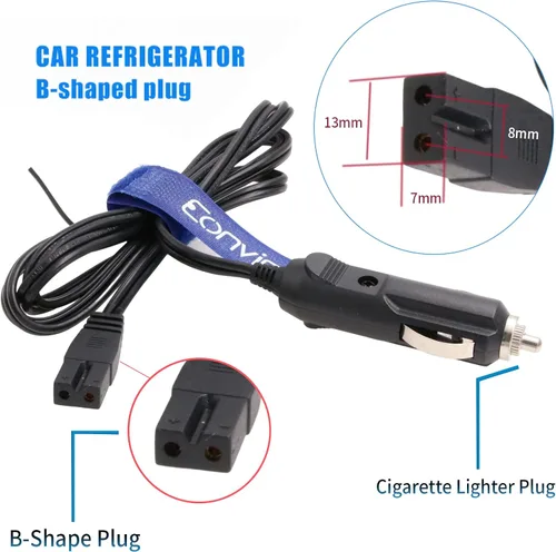 Miniatura 4 de Cable de extensión de encendedor de cigarrillos de 12 V CC, cable de alimentación para refrigerador de automóvil, cable de repuesto para caja