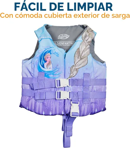 Miniatura 2 de SwimWays Disney Princess - Chaleco salvavidas de natación para niños, aprobado por la Guardia Costera de EE. UU., flotadores de piscina y chalecos