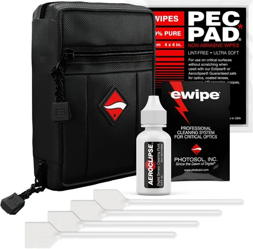 Miniatura 12 de Photographic Solutions Kit de supervivencia digital - Hisopos de sensor tipo 3 (0.945 in), toallitas fotográficas PEC-PAD, paquete de limpieza