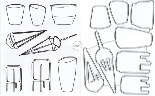 DzIxY Juego de sellos transparentes y troqueles de corte de metal para hacer tarjetas, álbumes de recortes, suministros de papel, sellos y bolsillos