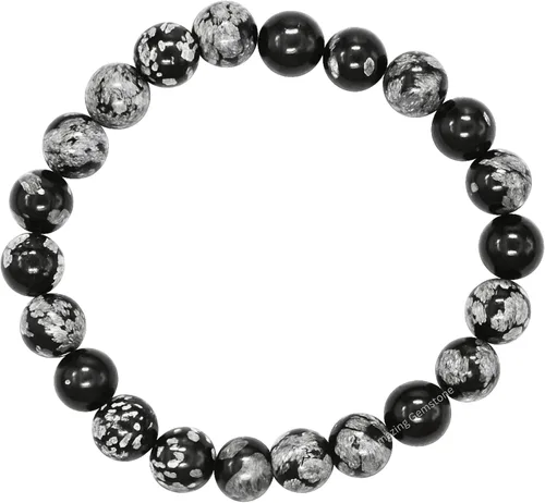 Miniatura 697 de Amazing Gemstone Pulsera de cristal para mujeres y hombres, pulsera de cristal curativo de protección, pulsera elástica con cuentas de piedras