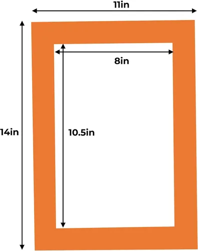 Miniatura 14 de 8.5x11 Mat for 11x14 Frame - Precut Mat Board Acid-Free Brown 8.5x11 Photo Matte Made to Fit a 11x14 Picture Frame, Premium Matboard for Family