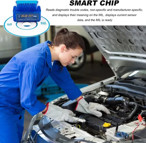 Miniatura 5 de ELM327 OBDII - Escáner de diagnóstico automático para automóvil, mini herramienta de escaneo Bluetooth profesional, lector de código de falla