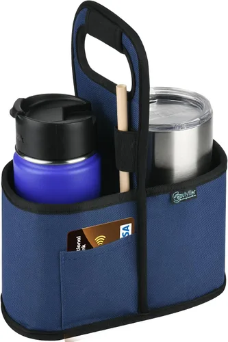 Miniatura 10 de Beautyflier Portabebidas con Asa para Entrega Portavasos de Café Aislado Reutilizable Portabebidas Portátil Soporte para 2 Tazas con Asa Organizador