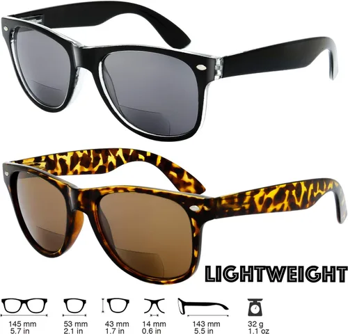 Miniatura 3 de The Fresh Lentes de sol de lectura bifocales cómodos y elegantes con bisagra de resorte para lectores de sol