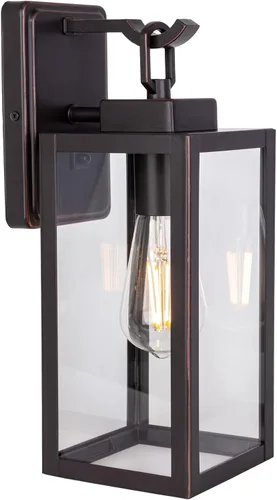 LIT-PaTH Farol de pared para exteriores, aplique de pared como accesorio de iluminación de porche, base mediana E26 máximo 60 W, metal antioxidante
