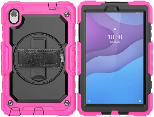 Miniatura 15 de Funda para Lenovo Tab M8 HD 8 pulgadas TB-8505F/8505X/8705F con protector de pantalla de grado militar a prueba de golpes resistente caso con Negro