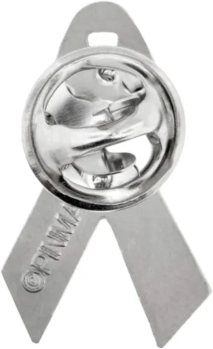 Miniatura 3 de PinMart Awareness - Pin de solapa esmaltado – Pin de cinta chapado en níquel y oro – Cinta de prevención y conciencia – Broche de joyería con parte