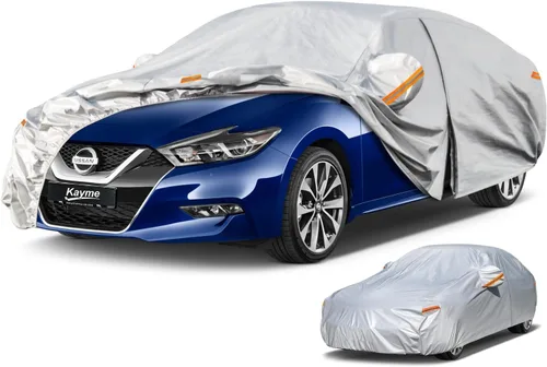 Miniatura 54 de Kayme - Cubierta completa impermeable de 6 capas para automóvil, apta para todo clima, protección para exteriores contra lluvia, rayos ultravioleta