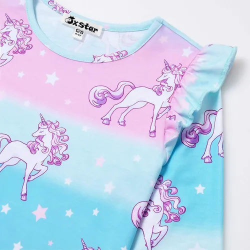Miniatura 3 de Jxstar Conjunto de pijama para niñas, ropa de dormir de algodón para otoño e invierno