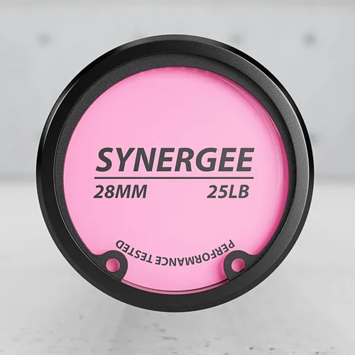 Miniatura 7 de Synergee Barra olímpica de 20 libras y 25 libras, barra de peso olímpica de 2 pulgadas para entrenamiento de fuerza, sentadillas, peso muerto y f)
