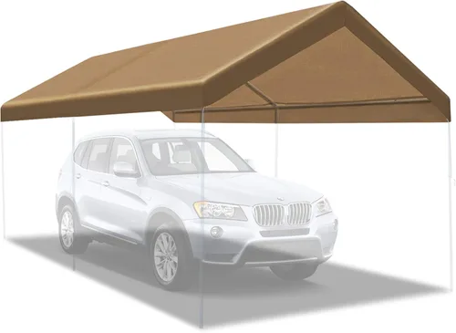 BenefitUSA Canopy ONLY Toldo de repuesto de 10 x 20 pies, para exteriores, cubierta de lona con bolas elásticas (bronceado)