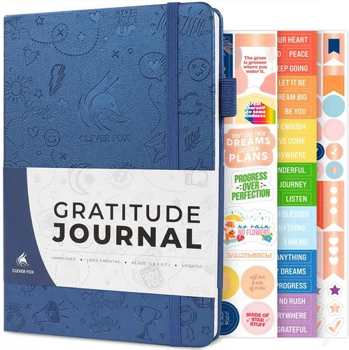 Miniatura 19 de Clever Fox Diario de gratitud grande – Diario de felicidad, positividad y afirmación – Cuaderno diario inspirador, 3 meses, 8.3 x 11 pulgadas