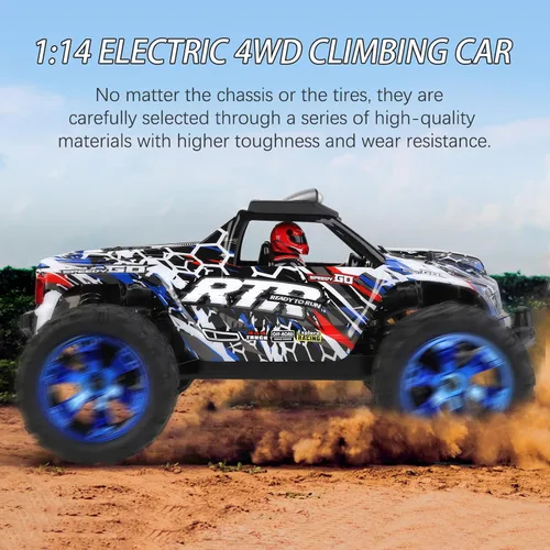 Miniatura 4 de GoolRC WLtoys 144018 - Camión a control remoto a escala 1/14, 4WD 35KM/H, auto RC de alta velocidad, 2.4 GHz, todo terreno, con 2