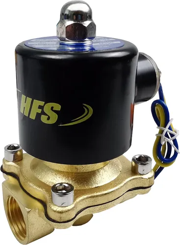 Miniatura 10 de HFS válvula solenoide eléctrica 110 vatios Ac o 12 vatios Dc para agua, aire, gas, combustibles N/c - 1/4, 1/2, 3/4 pulgadas, 1 pulgada NPT