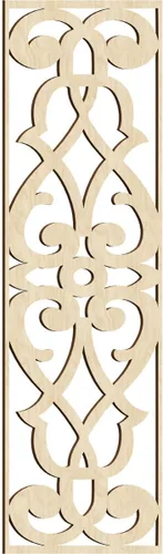 Miniatura 25 de 9 3/8"W x 24 3/8"H x 1/4"T Bellaire Decorativos Paneles de pared de madera calado, abedul