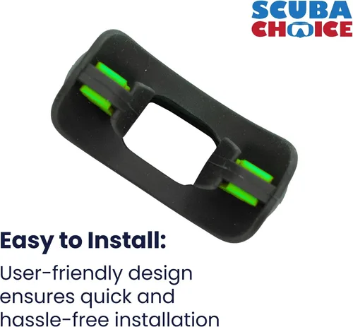 Miniatura 2 de Scuba Choice Ultra Black Silicone Mouthpiece with Regulator Tie – Comfortable, Durable, Compatible – Fits Most Regulators & Snorkels for Diving and