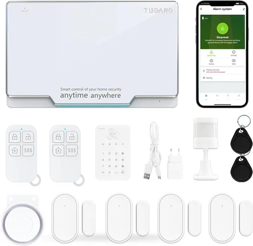 Miniatura 3 de Teclado para sistema de alarma antirrobo WiFi GSM, base de sistema de alarma para el hogar inteligente, kit de 12 piezas, sistema de alarma
