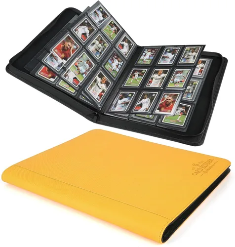 Miniatura 17 de Carpeta Toploader rígida, fundas rígidas con 9 bolsillos para 288 tarjetas. Carpeta de tarjetas con fundas para rígidas "3 × 4", tarjetero (negro)