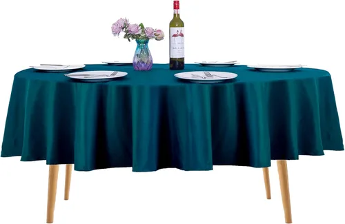 Miniatura 88 de Ascoza Paquete de 2 manteles rectangulares blancos de 60 x 84 pulgadas, tela de poliéster de 4 pies, para bodas, banquetes, restaurantes y fiestas