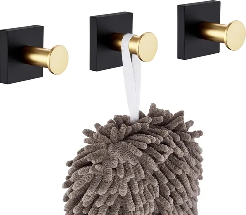 Miniatura 16 de KOKOSIRI Ganchos para Toallas de Baño para Pared de Ducha, Colgadores de Toallas, Ganchos para Bata de Baño para Puerta, Cocina, Armario, Acero Oro