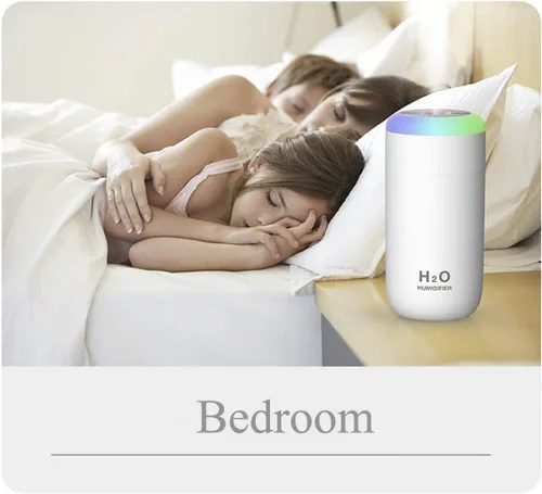 Miniatura 8 de Mini Humidificador, Humidificador Pequeño de 350ml para Dormitorio, Escritorio, Portátil, de Viaje, para Plantas (Rosa)