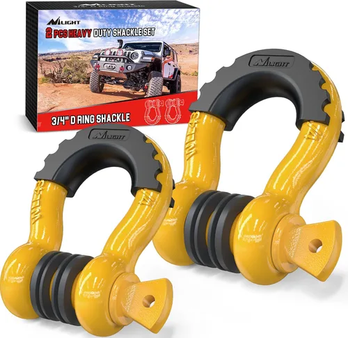 Miniatura 36 de Nilight - 2 grilletes en forma de anilla en D de 3/4 pulgadas con tornillo pasador de 7/8 pulgadas, 41 887 libras, resistentes a la rotura
