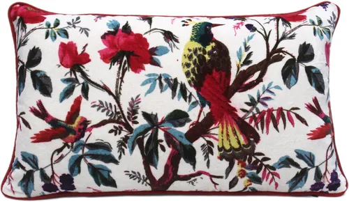 Miniatura 28 de Funda de cojín con flores de terciopelo para sofá, cojín bohemio colorido, con diseño de pájaro, estilo chic bohemio, acento indio, hecho a mano