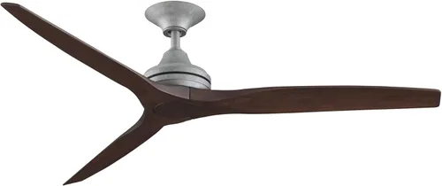 Miniatura 27 de Fanimation Spitfire - Ventilador de techo para interiores y exteriores de 60 pulgadas, níquel cepillado con cuchillas naturales