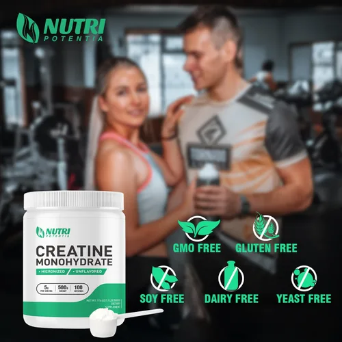 Miniatura 5 de Monohidrato de creatina en polvo de 17.64 oz, suplementos de creatina micronizada pura para hombres y mujeres para desarrollar músculo, suplementos
