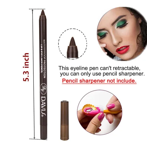 Miniatura 7 de Go Ho Juego de lápices de sombra de ojos verdes de 4 colores, kit de lápiz delineador de ojos metálico, mate y brillante, barra de sombra de ojos