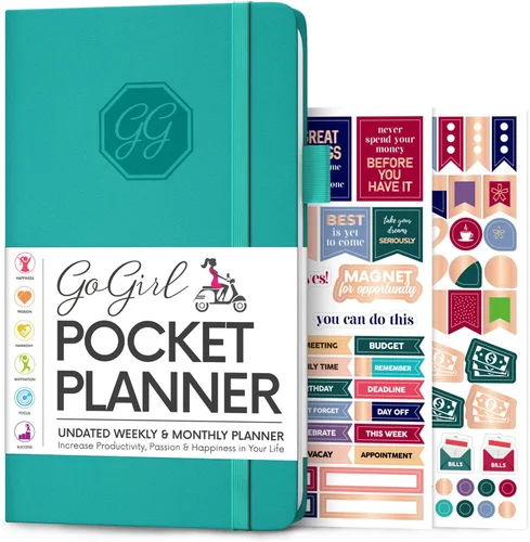 Miniatura 13 de GoGirl Agenda y organizador para mujer – Agenda semanal de bolsillo, diario de objetivos y agenda para gestión del tiempo y productividad. Sin fecha