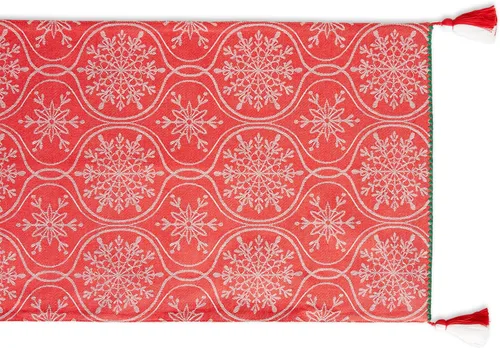 Miniatura 3 de DII Joyful Snowflakes Collection - Camino de mesa reversible de Navidad, 14 x 108 pulgadas