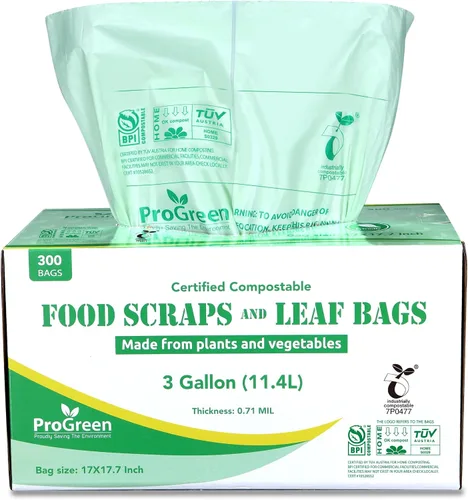 Miniatura 8 de Bolsas de compostaje de 33 galones, bolsas de basura compostables, extra gruesas de 1.1 mil, bolsas de compost para cocina, bolsas de basura