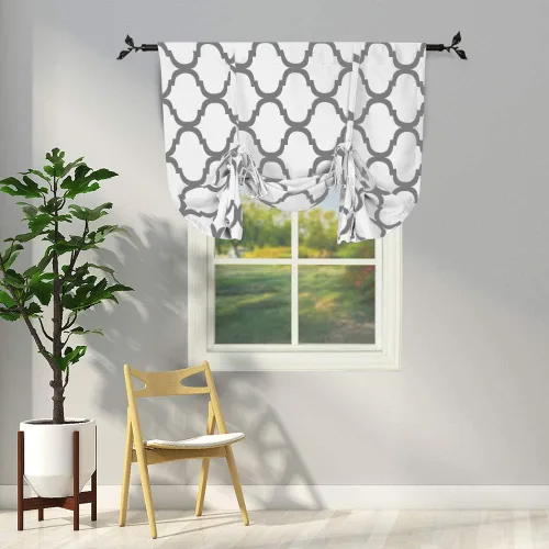 Miniatura 39 de Melodieux - Cortinas de bolsillo de moda marroquí para cocina, cafetería o baño, pequeñas ventanas