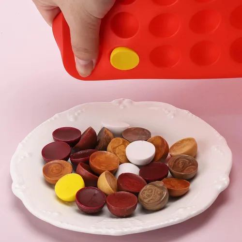 Miniatura 5 de 2 Piezas de Moldes Pequeños de Silicona d, Moldes Semi Esféricos de 140 Cavidades para Chocolate, Horneado, Dulces Caseros, Cuentas de Cera