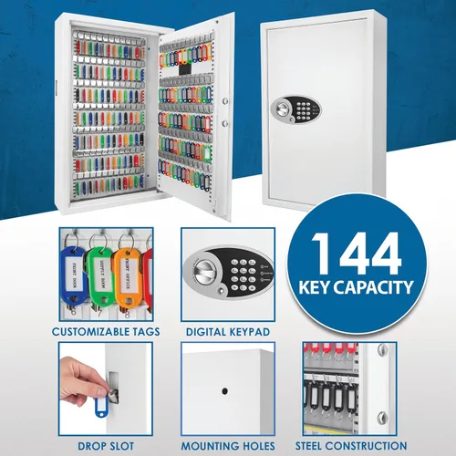 Miniatura 7 de Barska Cerradura de teclado electrónico digital para montaje en pared, caja fuerte ideal para el hogar, hoteles, escuelas y negocios