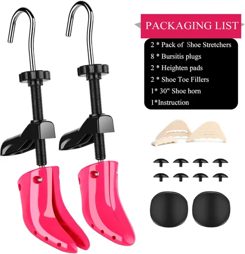 Miniatura 5 de UHIAGREE Ensanchador de zapatos para mujeres y hombres, árbol de botas de zapatos ajustable de 4 vías, con bolsa de transporte y cuerno de zapatos