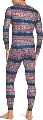 Miniatura 2 de TSLA Conjunto de ropa interior térmica para hombre, pantalones largos con forro polar suave, capa base cálida de invierno, parte superior e inferior