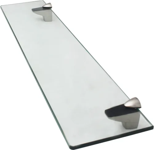 Miniatura 3 de XVL Estante de cristal de baño de 15,5 pulgadas, níquel cepillado GS3004A-L