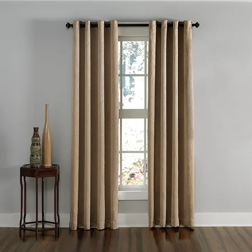 Miniatura 11 de Curtainworks Lenox Panel de Cortina con Ojales, Gris, 50 x 132 pulgadas