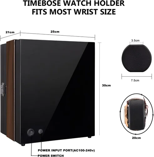 Miniatura 7 de Watch Winder Automatic Watches Storage Box Automatic Watches for Both Men and Womens Watches with Silent Motor.