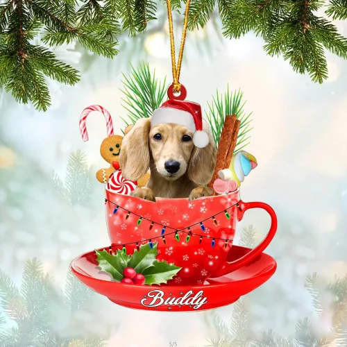 Miniatura 69 de Alaskan Malamute - Adorno acrílico personalizado para perro en taza, adorno de Navidad personalizado para perro 2023, decoración de árbol