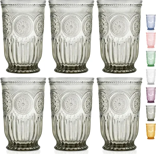 Miniatura 16 de Juego de 6 vasos altos rosados de 10 onzas