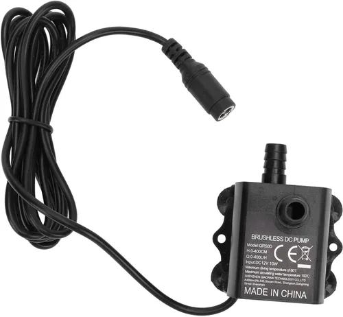 Zerodis Bomba sumergible de policarbonato negro sin escobillas para acuario, fuente, sistemas de refrigeración por agua y circulación