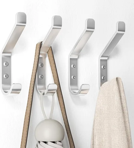 Miniatura 10 de susswiff Paquete de 10 Ganchos para Colgar Abrigos, 20 LB (Máximo), Ganchos de Pared de Acero Inoxidable para Toalla, Sombrero, Mochila, Llave, Negro