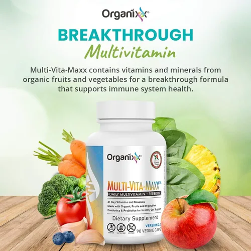 Miniatura 5 de Organixx Colágenos de origen limpio (20 porciones) y paquete Multi-Vita-Maxx (90 cápsulas), proteína con vitamina C y zinc más multivitamínico