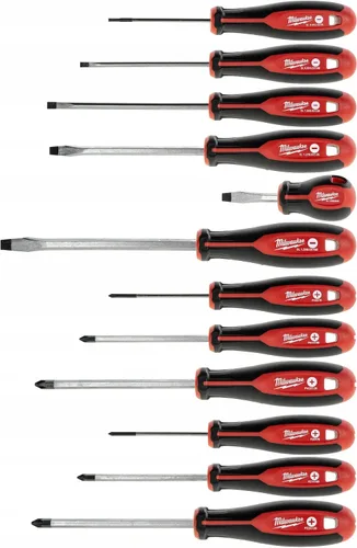 Miniatura 2 de Milwaukee Juego de 12 destornilladores Tri-Lobe 4932472003, rojo